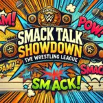 DALL·E 2024-10-06 12.32.51 - A fun and exciting banner for a fictional wrestling league called 'Smack Talk Showdown_ The Wrestling League'. The image should feature bright, bold c