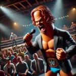 DALL·E 2024-11-10 01.30.28 - A realistic and intense action photo capturing the moment in a wrestling ring during the _A Storm Brewing_ Joe Joe’s Unfinished Business_ segment. The