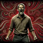 DALL·E 2025-03-24 20.05.22 - A digital painting of a man in his 40s or 50s, standing alone and yelling in frustration. His fists are clenched, mouth wide open in a scream, eyes fu